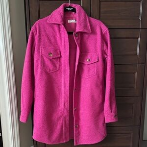 Jackson Rowe Bold Pink Teddy Shacket
